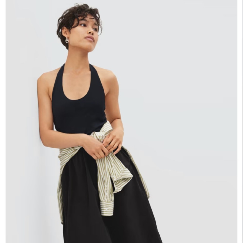 Everlane - Halter Tank Top Black Size Medium